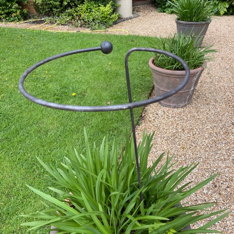 Handmade metal tall plant support spiral (110cm tall)