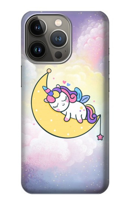 W3485 Cute Unicorn Sleep Hard Case and Leather Flip Case For iPhone 13 Pro