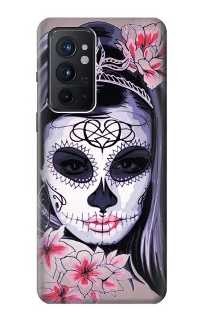 W3821 Sugar Skull Steam Punk Girl Gothic Hard Case and Leather Flip Case For OnePlus 9RT 5G