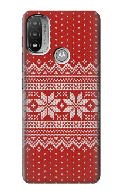 W3384 Winter Seamless Knitting Pattern Hard Case and Leather Flip Case For Motorola Moto E20,E30,E40