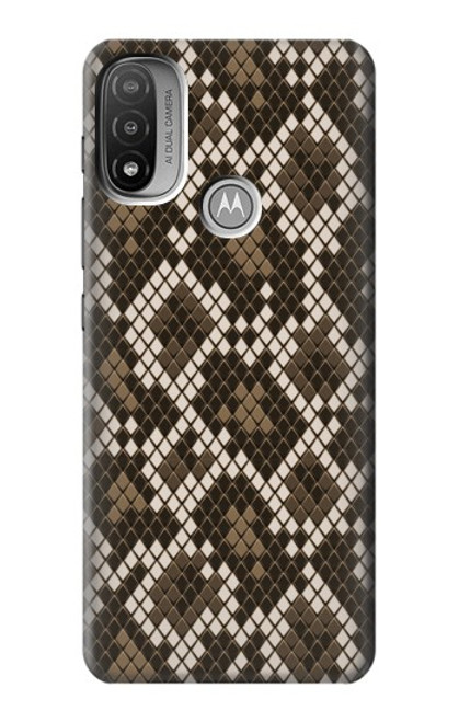 W3389 Seamless Snake Skin Pattern Graphic Hard Case and Leather Flip Case For Motorola Moto E20,E30,E40