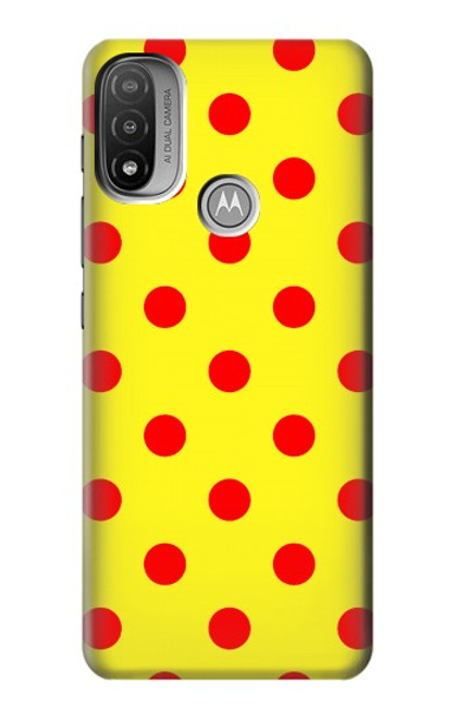 W3526 Red Spot Polka Dot Hard Case and Leather Flip Case For Motorola Moto E20,E30,E40
