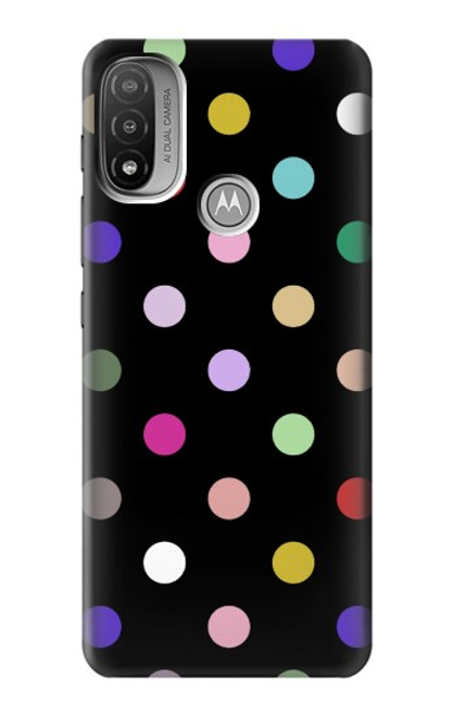 W3532 Colorful Polka Dot Hard Case and Leather Flip Case For Motorola Moto E20,E30,E40