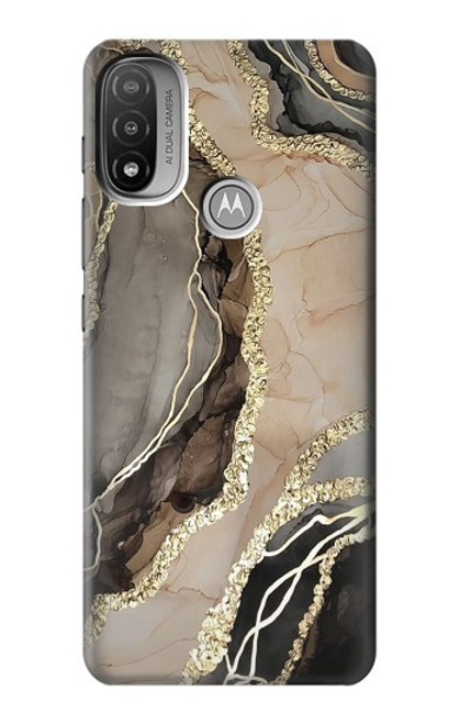 W3700 Marble Gold Graphic Printed Hard Case and Leather Flip Case For Motorola Moto E20,E30,E40