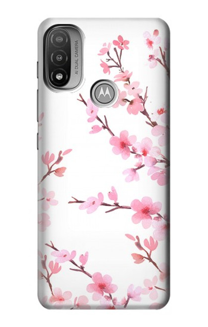 W3707 Pink Cherry Blossom Spring Flower Hard Case and Leather Flip Case For Motorola Moto E20,E30,E40