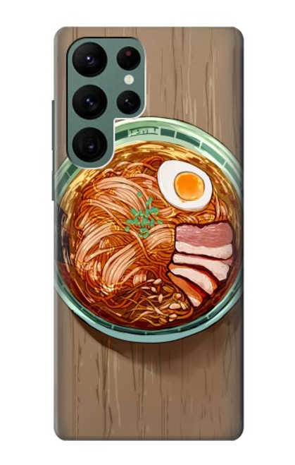 W3756 Ramen Noodles Hard Case and Leather Flip Case For Samsung Galaxy S22 Ultra