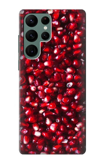 W3757 Pomegranate Hard Case and Leather Flip Case For Samsung Galaxy S22 Ultra