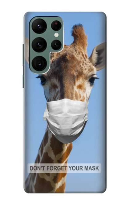 W3806 Funny Giraffe Hard Case and Leather Flip Case For Samsung Galaxy S22 Ultra