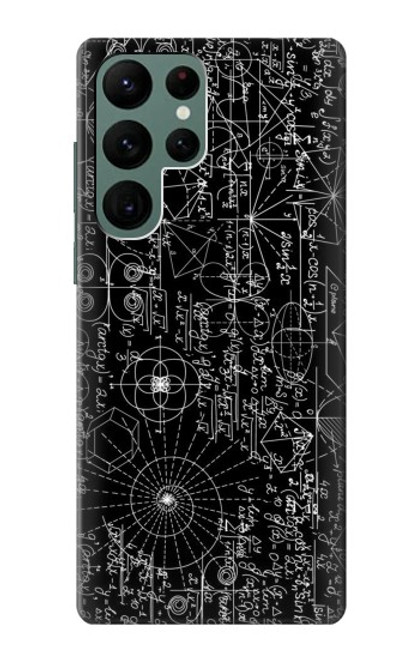 W3808 Mathematics Blackboard Hard Case and Leather Flip Case For Samsung Galaxy S22 Ultra