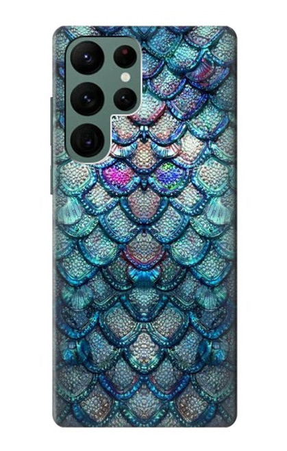 W3809 Mermaid Fish Scale Hard Case and Leather Flip Case For Samsung Galaxy S22 Ultra