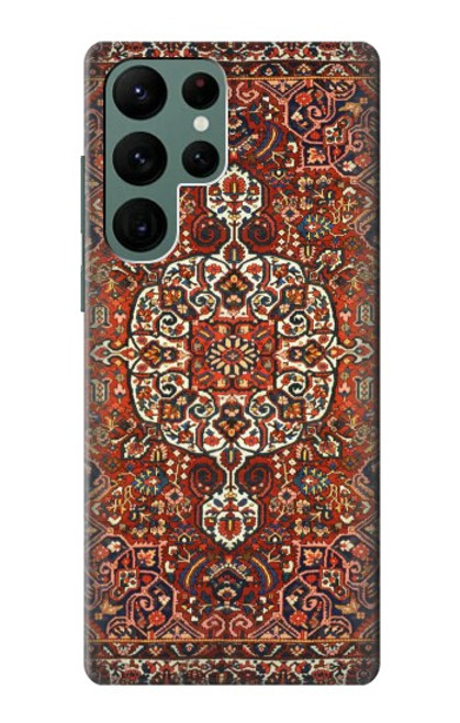 W3813 Persian Carpet Rug Pattern Hard Case and Leather Flip Case For Samsung Galaxy S22 Ultra