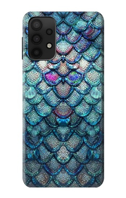 W3809 Mermaid Fish Scale Hard Case and Leather Flip Case For Samsung Galaxy M32 5G