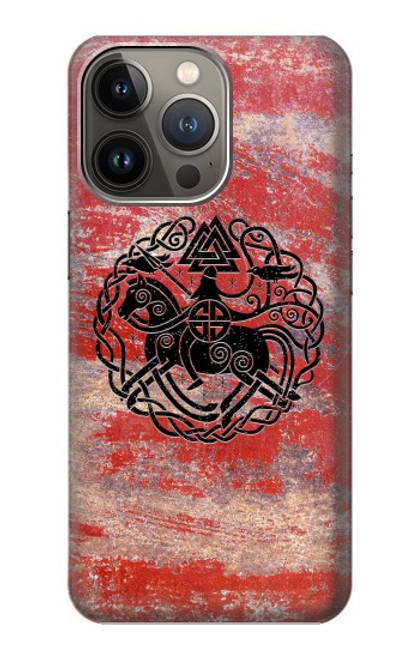 W3831 Viking Norse Ancient Symbol Hard Case and Leather Flip Case For iPhone 13 Pro