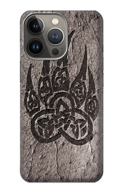 W3832 Viking Norse Bear Paw Berserkers Rock Hard Case and Leather Flip Case For iPhone 13 Pro
