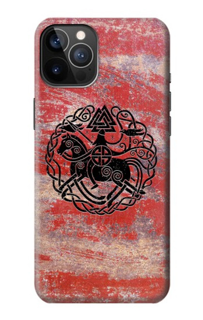 W3831 Viking Norse Ancient Symbol Hard Case and Leather Flip Case For iPhone 12, iPhone 12 Pro