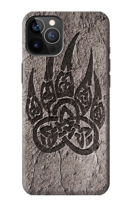 W3832 Viking Norse Bear Paw Berserkers Rock Hard Case and Leather Flip Case For iPhone 12, iPhone 12 Pro