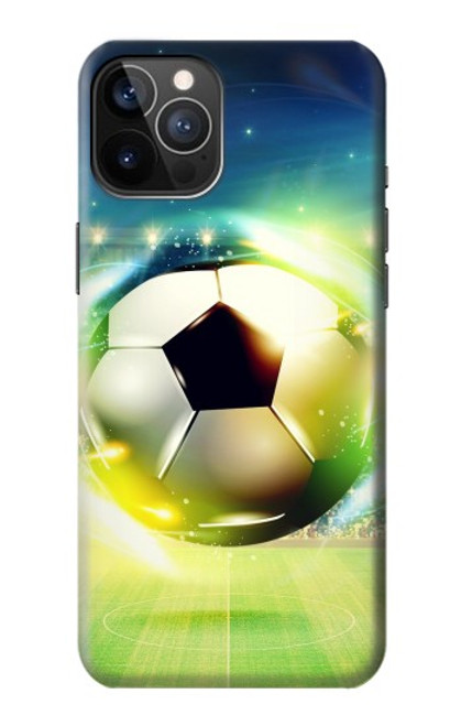 W3844 Glowing Football Soccer Ball Hard Case and Leather Flip Case For iPhone 12, iPhone 12 Pro