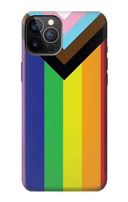 W3846 Pride Flag LGBT Hard Case and Leather Flip Case For iPhone 12, iPhone 12 Pro