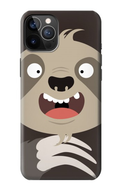 W3855 Sloth Face Cartoon Hard Case and Leather Flip Case For iPhone 12, iPhone 12 Pro