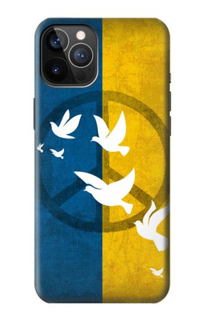 W3857 Peace Dove Ukraine Flag Hard Case and Leather Flip Case For iPhone 12, iPhone 12 Pro