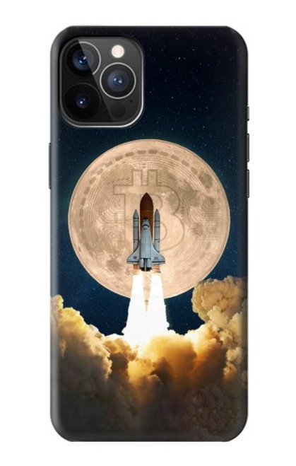 W3859 Bitcoin to the Moon Hard Case and Leather Flip Case For iPhone 12, iPhone 12 Pro
