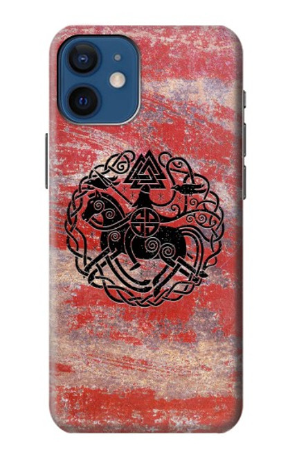 W3831 Viking Norse Ancient Symbol Hard Case and Leather Flip Case For iPhone 12 mini