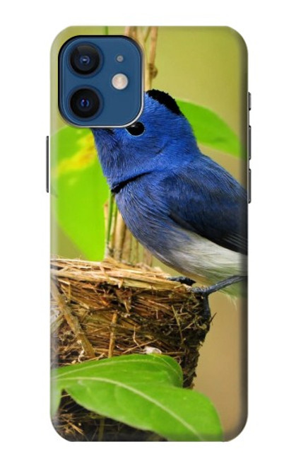 W3839 Bluebird of Happiness Blue Bird Hard Case and Leather Flip Case For iPhone 12 mini