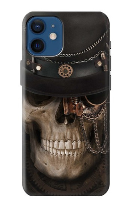 W3852 Steampunk Skull Hard Case and Leather Flip Case For iPhone 12 mini