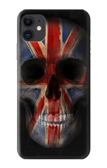 W3848 United Kingdom Flag Skull Hard Case and Leather Flip Case For iPhone 11