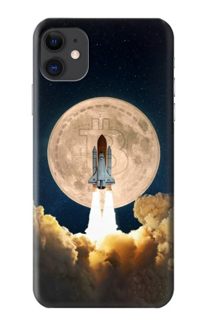 W3859 Bitcoin to the Moon Hard Case and Leather Flip Case For iPhone 11