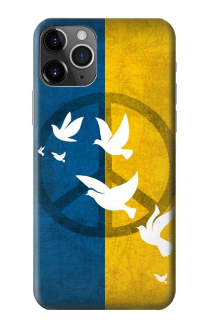 W3857 Peace Dove Ukraine Flag Hard Case and Leather Flip Case For iPhone 11 Pro