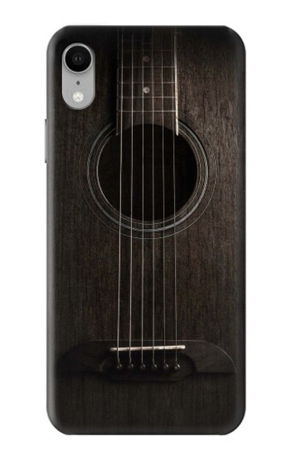 W3834 Old Woods Black Guitar Hard Case and Leather Flip Case For iPhone XR