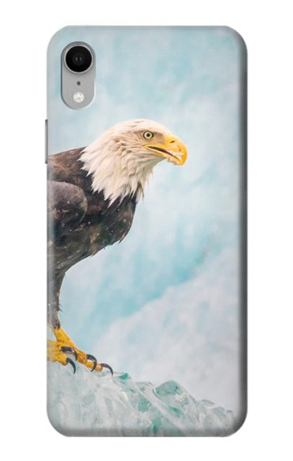 W3843 Bald Eagle On Ice Hard Case and Leather Flip Case For iPhone XR