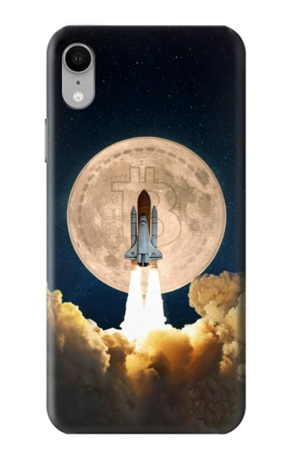 W3859 Bitcoin to the Moon Hard Case and Leather Flip Case For iPhone XR