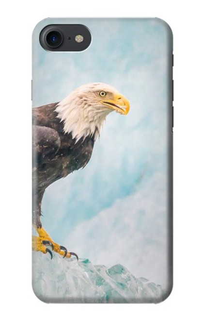 W3843 Bald Eagle On Ice Hard Case and Leather Flip Case For iPhone 7, iPhone 8, iPhone SE (2020) (2022)