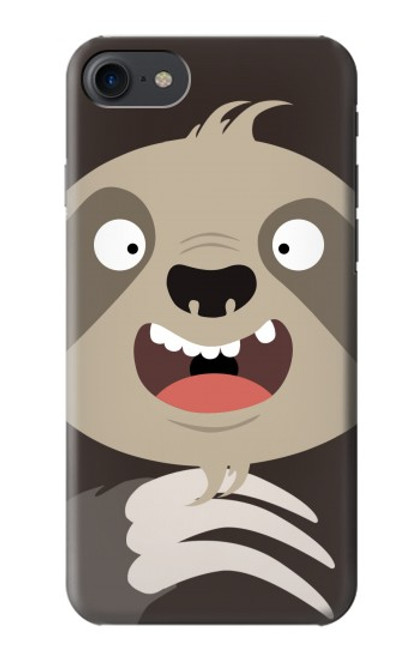 W3855 Sloth Face Cartoon Hard Case and Leather Flip Case For iPhone 7, iPhone 8, iPhone SE (2020) (2022)