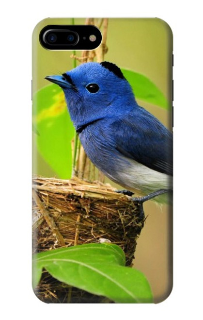 W3839 Bluebird of Happiness Blue Bird Hard Case and Leather Flip Case For iPhone 7 Plus, iPhone 8 Plus