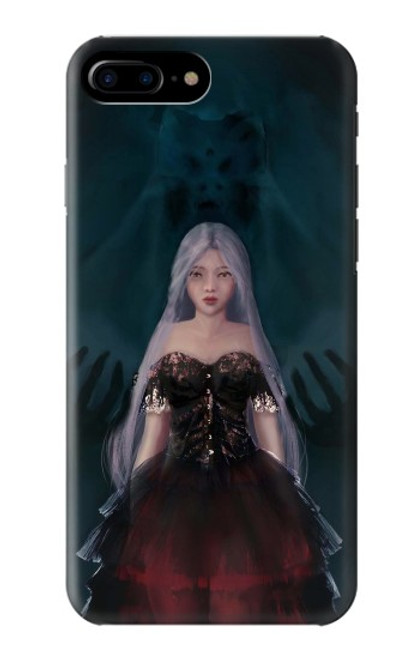 W3847 Lilith Devil Bride Gothic Girl Skull Grim Reaper Hard Case and Leather Flip Case For iPhone 7 Plus, iPhone 8 Plus