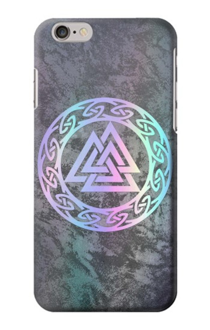W3833 Valknut Odin Wotans Knot Hrungnir Heart Hard Case and Leather Flip Case For iPhone 6 6S