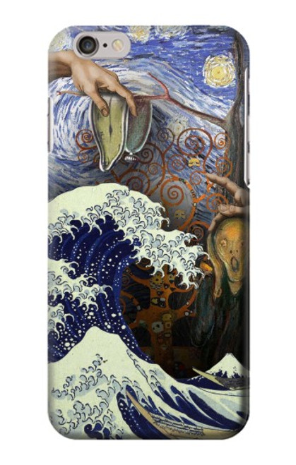 W3851 World of Art Van Gogh Hokusai Da Vinci Hard Case and Leather Flip Case For iPhone 6 6S