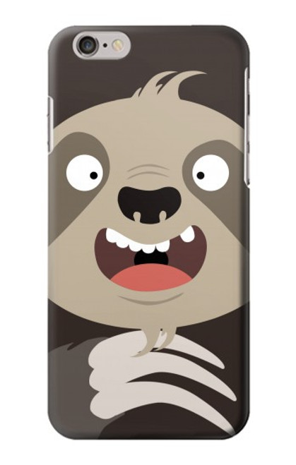 W3855 Sloth Face Cartoon Hard Case and Leather Flip Case For iPhone 6 6S