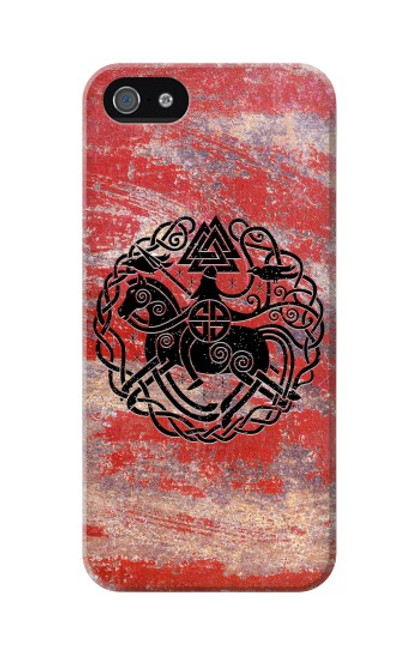 W3831 Viking Norse Ancient Symbol Hard Case and Leather Flip Case For iPhone 5 5S SE
