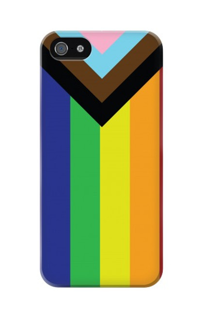 W3846 Pride Flag LGBT Hard Case and Leather Flip Case For iPhone 5 5S SE