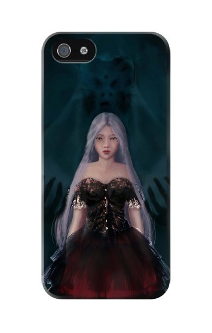 W3847 Lilith Devil Bride Gothic Girl Skull Grim Reaper Hard Case and Leather Flip Case For iPhone 5 5S SE