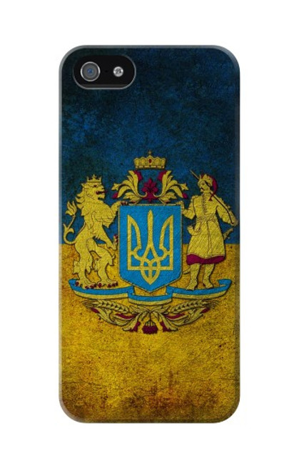 W3858 Ukraine Vintage Flag Hard Case and Leather Flip Case For iPhone 5 5S SE