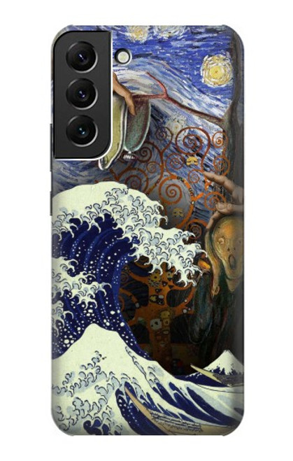 W3851 World of Art Van Gogh Hokusai Da Vinci Hard Case and Leather Flip Case For Samsung Galaxy S22 Plus