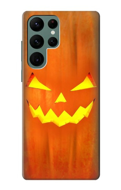 W3828 Pumpkin Halloween Hard Case and Leather Flip Case For Samsung Galaxy S22 Ultra
