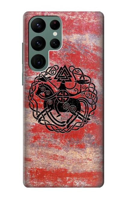 W3831 Viking Norse Ancient Symbol Hard Case and Leather Flip Case For Samsung Galaxy S22 Ultra