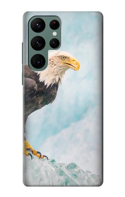 W3843 Bald Eagle On Ice Hard Case and Leather Flip Case For Samsung Galaxy S22 Ultra