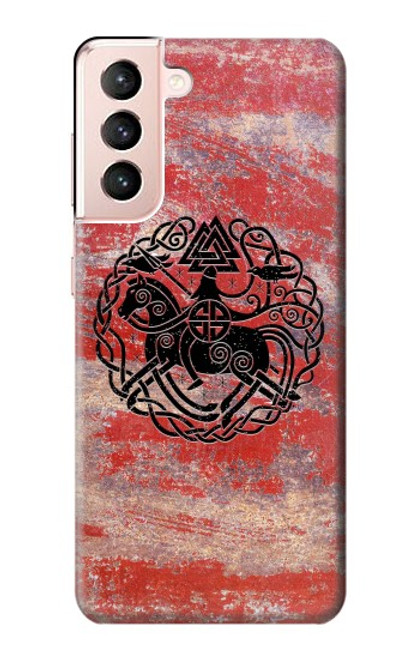 W3831 Viking Norse Ancient Symbol Hard Case and Leather Flip Case For Samsung Galaxy S21 5G
